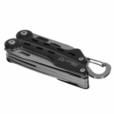 Multitool AZYMUT Turon - 10 narzędzi + karabińczyk +kabura do pasa (H-P224108)