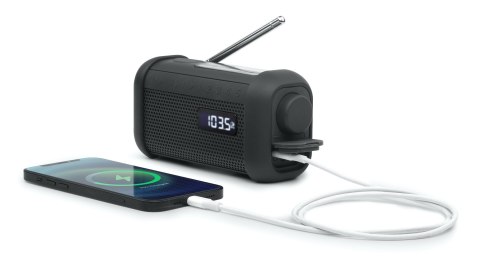 Muse Portable Solar Radio with Crank & Flashlight Muse