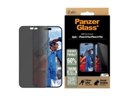 PanzerGlass Privacy Screen Protector iPhone 16 Plus / iPhone 15 Plus | Ultra-Wide Fit