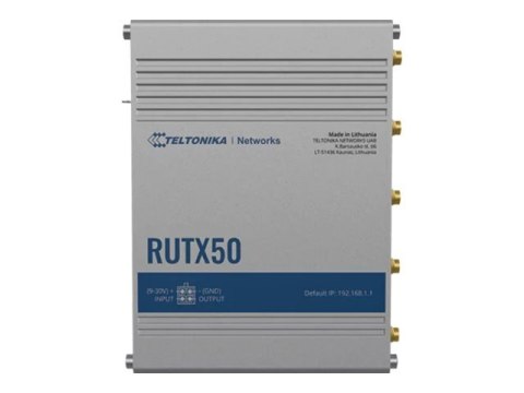 ROUTER PRZEMYSŁOWY 5G | RUTX50 | 802.11ac | 867 Mbit/s | 10/100/1000 Mbit/s | Porty Ethernet LAN (RJ-45) 5 | Obsługa sieci Tak |