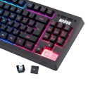 Marvo CM310 EN, RGB zestaw klawiatura + mysz i podkładka dla graczy, US, do gry, membranowa typ przewodowa (USB), czarna, podświ