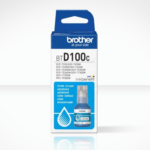 Brother BTD100C Genuine Cyan Ink Bottle