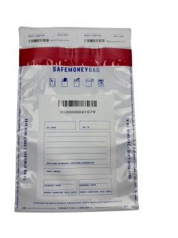 Bestpak SAFEMONEYBAG Koperty bezpieczne depozytowe białe B5 190mmx260mm+35mm 100 sztuk