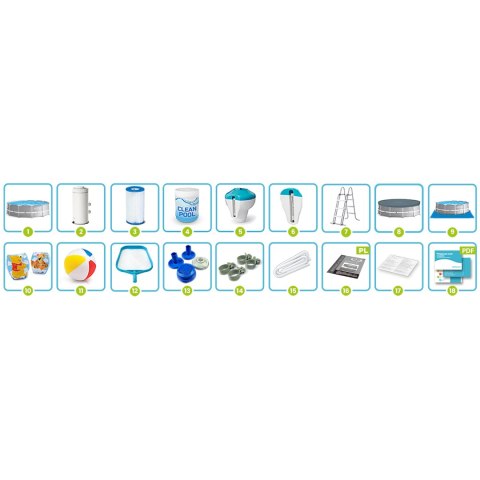 Basen ogrodowy stelażowy 366x99 17w1 INTEX 26716