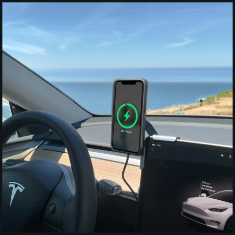 Uchwyt magnetyczny 4smarts Screen Mount Qi2 na monitor do smartfonów szary