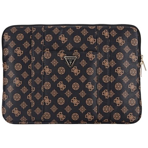 Torba Guess Sleeve 14" Peony Pocket Triangle czarny