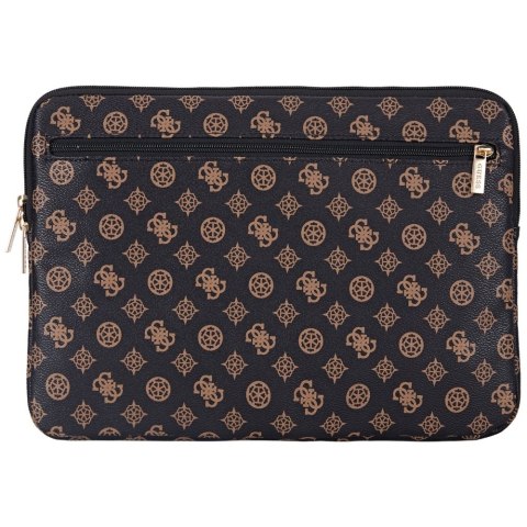 Torba Guess Sleeve 14" Peony Pocket Triangle czarny