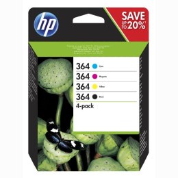 HP oryginalny ink / tusz N9J73AE, HP 364 Combo pack, CMYK, blistr, HP 4-pack + paper Combo-pack,B8550,C5380,D5460