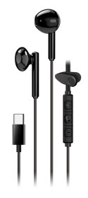 Genius HS-M366, słuchawki z mikrofonem, czarna, 360°obrotowy klips, USB Type-C