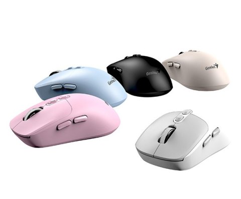 Mysz bezprzewodowa, Genius NX-8080S BT, biało-szary, optyczna, 1600DPI