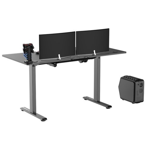 ULTRADESK Biurko dla gracza LEVEL V2, 140x68cm, 72-117cm, elektycznie regulowany