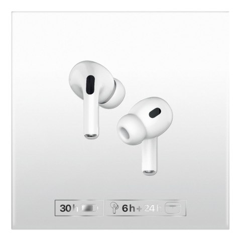 Defender APODS, słuchawki z mikrofonem, bezprzewodowa, biała, douszne, BT 5.4, TWS, etui ładujące typ bluetooth