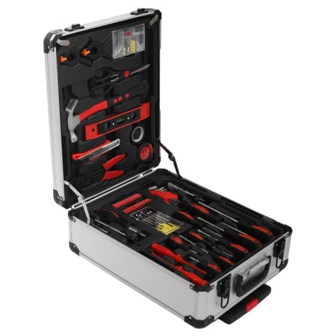 Duży zestaw narzędzi walizka narzędziowa na kółkach 189 elementów klucze wkrętaki bity