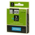 Dymo oryginalny taśma do drukarek etykiet, Dymo, 45013, S0720530, czarny druk/biały podkład, 7m, 12mm, D1