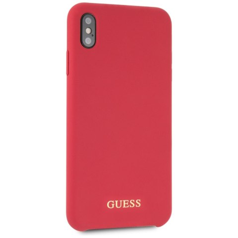 Guess GUHCI65LSGLRE iPhone Xs Max red/czerwony hard case Silicone