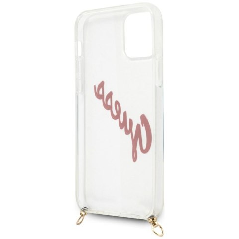 Guess GUHCP12LCRTVSPI iPhone 12 Pro Max 6,7" różowy/pink hardcase Script Vintage