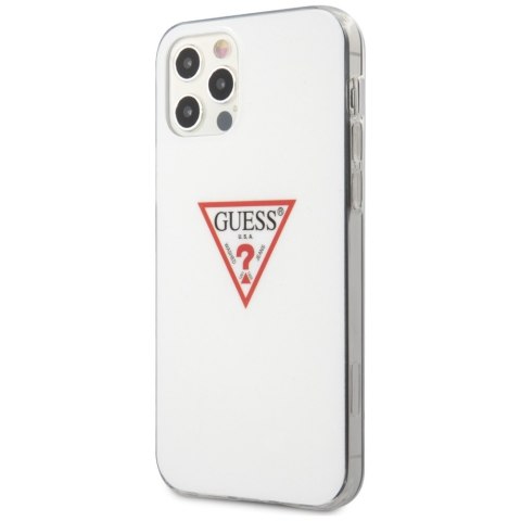 Guess GUHCP12MPCUCTLWH iPhone 12/12 Pro 6,1" biały/white hardcase Triangle Collection