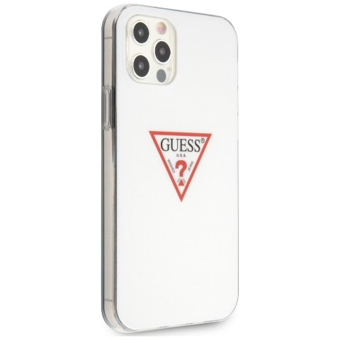 Guess GUHCP12MPCUCTLWH iPhone 12/12 Pro 6,1" biały/white hardcase Triangle Collection