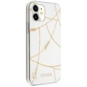 Guess GUHCP12SPCUCHWH iPhone 12 mini 5,4" biały/white hardcase Gold Chain Collection
