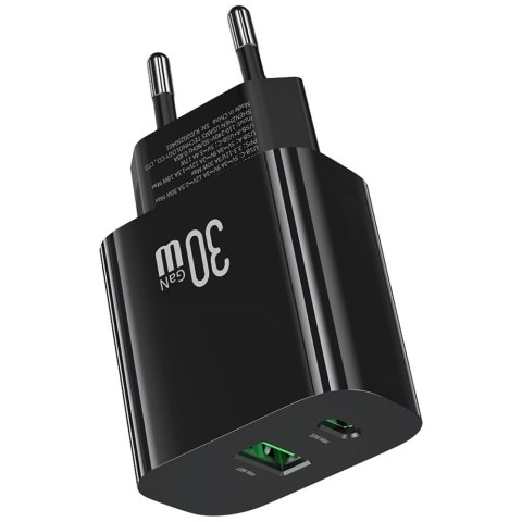 Ładowarka sieciowa USAMS CC316 T65 30W 1xUSB-C 1xUSB-A Fast Charging czarny