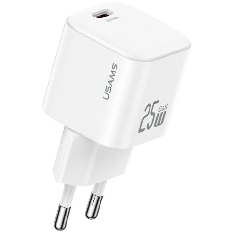 Ładowarka sieciowa USAMS JC Series CC289 25W GaN Mini Fast Charger USB-C biały
