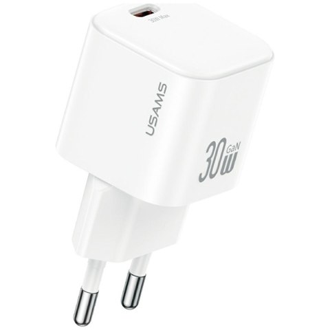 Ładowarka sieciowa USAMS JO Series CC262 30W USB-C + kabel USB-C/USB-C 1m biały