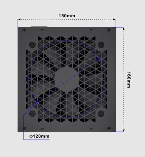 GEMBIRD ZASILACZ KOMPUTEROWY FORNAX POWER 750W 80+ GOLD ATX, 750W, AKTYWNE PFC, 12CM WENTYLATOR