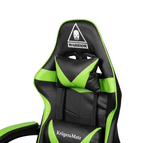 Fotel gamingowy Kruger&Matz Warrior GX-150 Czarno-zielony