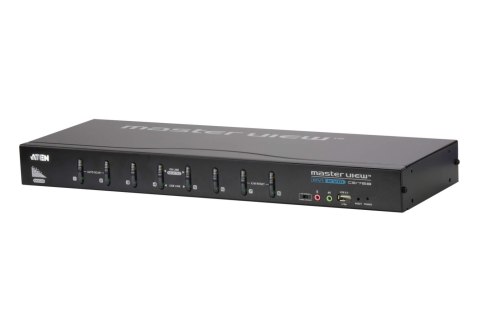 Aten CS1768-ATA-G 8-portowy przełącznik KVM USB DVI/Audio z pojedynczym łączem DVI | Aten