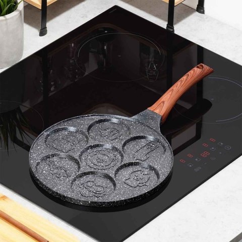 PATELNIA GRANITOWA DO JAJEK I PLACKÓW ZE ZWIERZĄTKAMI BLACK&WOOD 199080