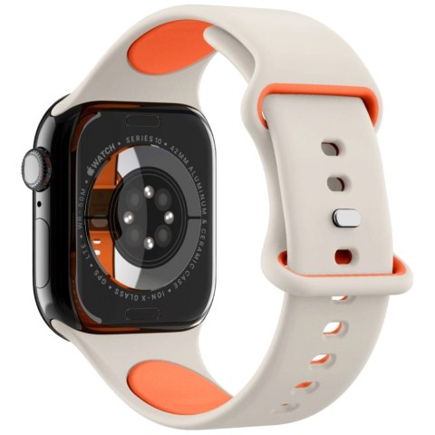 Pasek Spigen Nano Pop do Apple Watch 6/7/8/9/10/SE (40/41/42 mm) beżowy
