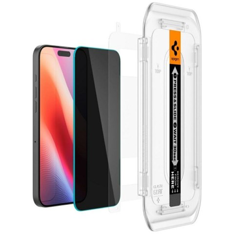 Szkło prywatyzujące Spigen Glas.TR EZ FIT Privacy do Apple iPhone 17 Pro / 17 / 16 Pro 2szt