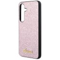 Guess GUHCS24SHGGSHP S24 S921 różowy/pink hardcase Glitter Script