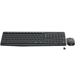 Logitech | MK235 | Zestaw klawiatura i mysz | Bezprzewodowy | Mysz w zestawie | Baterie w zestawie | USA | Czarny | 475 g