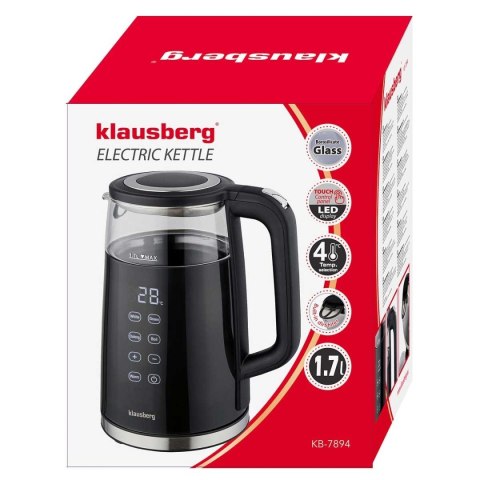 CZAJNIK ELEKTRYCZNY 1,7L KLAUSBERG KB-7894 LED REULACJA TEMPERATURY