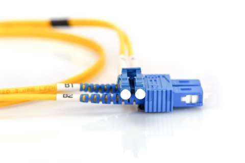 Digitus | Kabel krosowy | Światłowód | Męski | SC jednomodowy | Męski | LC jednomodowy | Żółty | 3 m