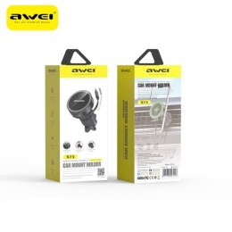 Uchwyt samochodowy AWEI Magsafe X73 do kratki wentylacyjnej z wyciąganym kablem czarny/black