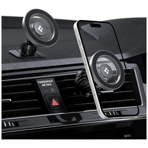 Uchwyt samochodowy Spigen MFT13 2w1 MagSafe srebrny