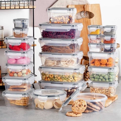 ZESTAW 24 POJEMNIKÓW NA ŻYWNOŚĆ Z POKRYWAMI I USZCZELKAMI 229159