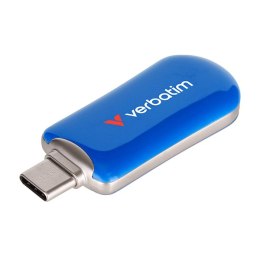 Verbatim USB flash disk, USB C, 512GB, Plectra, niebieski, 30235, USB C