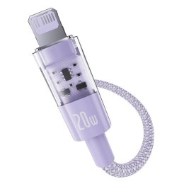 Kabel Baseus Gem USB C-Lightning 20W 1m (fioletowy)