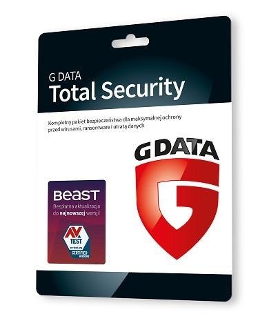 Oprogramowanie G DATA Total Security Multidevice 1PC 3lata karta-klucz