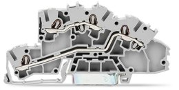 Złączka szynowa 2‑piętrowa 2,5mm2 L/L szara 2003‑7642 TOPJOBS 50szt