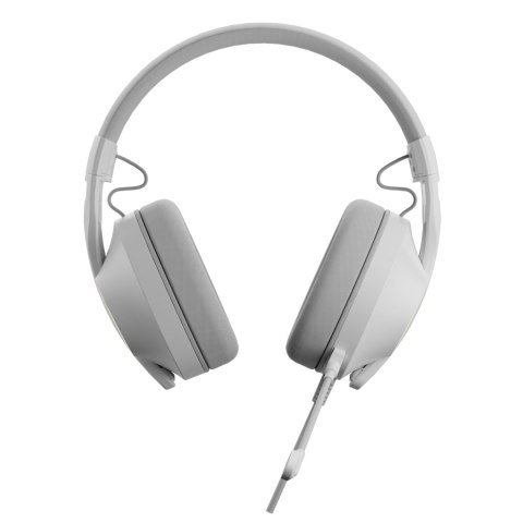 HP DHE-8003U, słuchawki z mikrofonem, przewodowa, biała, 7.1 surround (virtual), podświetlona, USB