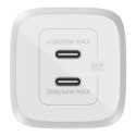 Podwójna ładowarka ścienna Belkin USB-C GaN PD PPS, 65 W | WCH013vfWH