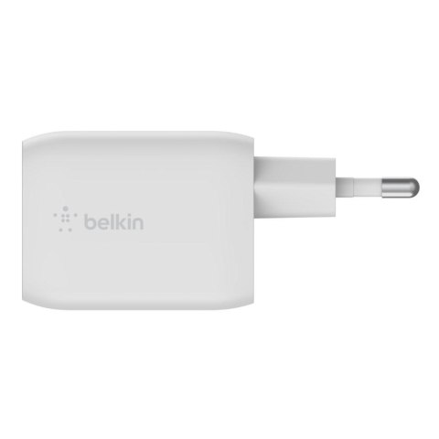 Podwójna ładowarka ścienna Belkin USB-C GaN PD PPS, 65 W | WCH013vfWH