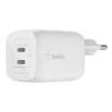 Podwójna ładowarka ścienna Belkin USB-C GaN PD PPS, 65 W | WCH013vfWH