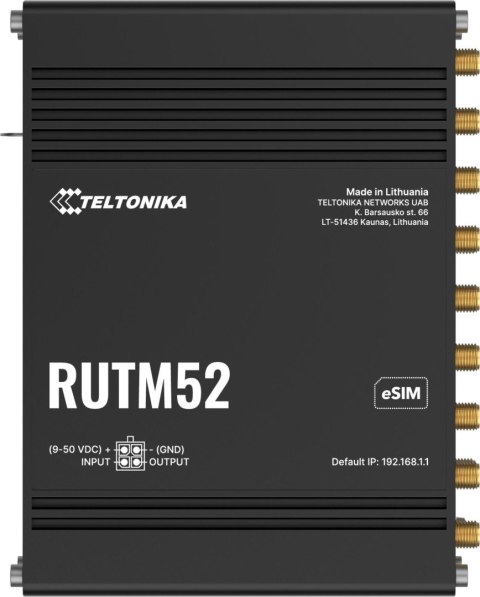 Teltonika RUTM52 router przemysłowy 5G (RUTM52100000)
