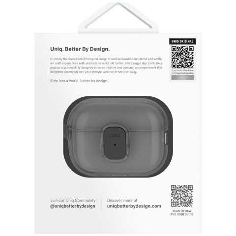 Etui UNIQ Glase Pro do AirPods Pro 2 Lock Case przezroczysty