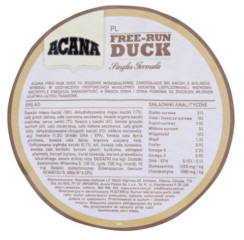 ACANA Free-Run duck dog 2kg
